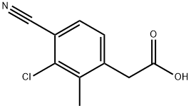 Benzeneacetic acid, 3-chloro-4-cyano-2-methyl- 구조식 이미지