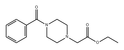 1-Piperazineacetic acid, 4-benzoyl-, ethyl ester Structure