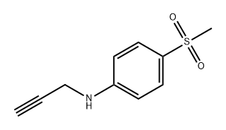 Benzenamine, 4-(methylsulfonyl)-N-2-propyn-1-yl- Structure