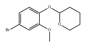 2H-Pyran, 2-(4-bromo-2-methoxyphenoxy)tetrahydro- Structure