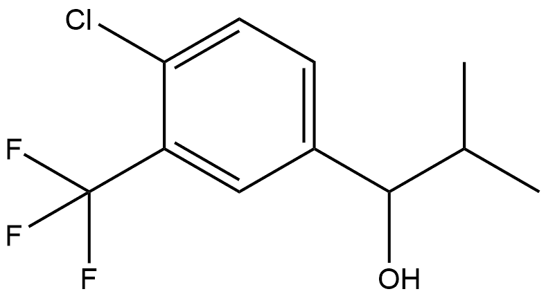 1-(4-chloro-3-(trifluoromethyl)phenyl)-2-methylpropan-1-ol Structure