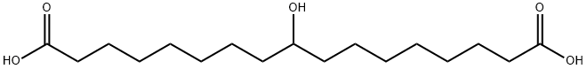 Heptadecanedioic acid, 9-hydroxy- Structure