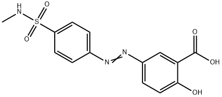 Benzoic acid, 2-hydroxy-5-[2-[4-[(methylamino)sulfonyl]phenyl]diazenyl]- Structure