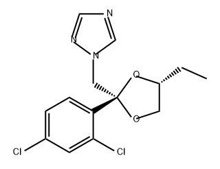 1H-1,2,4-Triazole, 1-[[2-(2,4-dichlorophenyl)-4-ethyl-1,3-dioxolan-2-yl]methyl]-, (2S-cis)- (9CI) Structure