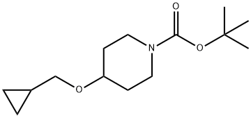 1-Piperidinecarboxylic acid, 4-(cyclopropylmethoxy)-, 1,1-dimethylethyl ester 구조식 이미지