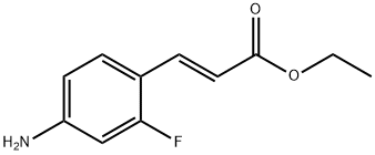 2-Propenoic acid, 3-(4-amino-2-fluorophenyl)-, ethyl ester, (2E)- 구조식 이미지