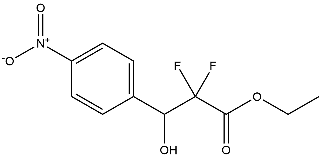 Benzenepropanoic acid, α,α-difluoro-β-hydroxy-4-nitro-, ethyl ester Structure