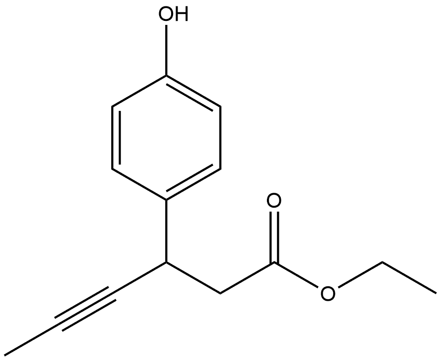 Benzenepropanoic acid, 4-hydroxy-β-1-propyn-1-yl-, ethyl ester Structure