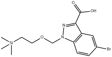 1H-Indazole-3-carboxylic acid, 5-bromo-1-[[2-(trimethylsilyl)ethoxy]methyl]- Structure