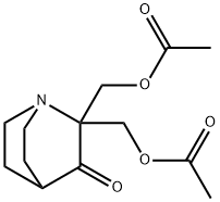 1-Azabicyclo[2.2.2]octan-3-one, 2,2-bis[(acetyloxy)methyl]- Structure