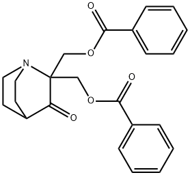 1-Azabicyclo[2.2.2]octan-3-one, 2,2-bis[(benzoyloxy)methyl]- Structure