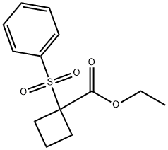 Cyclobutanecarboxylic acid, 1-(phenylsulfonyl)-, ethyl ester Structure