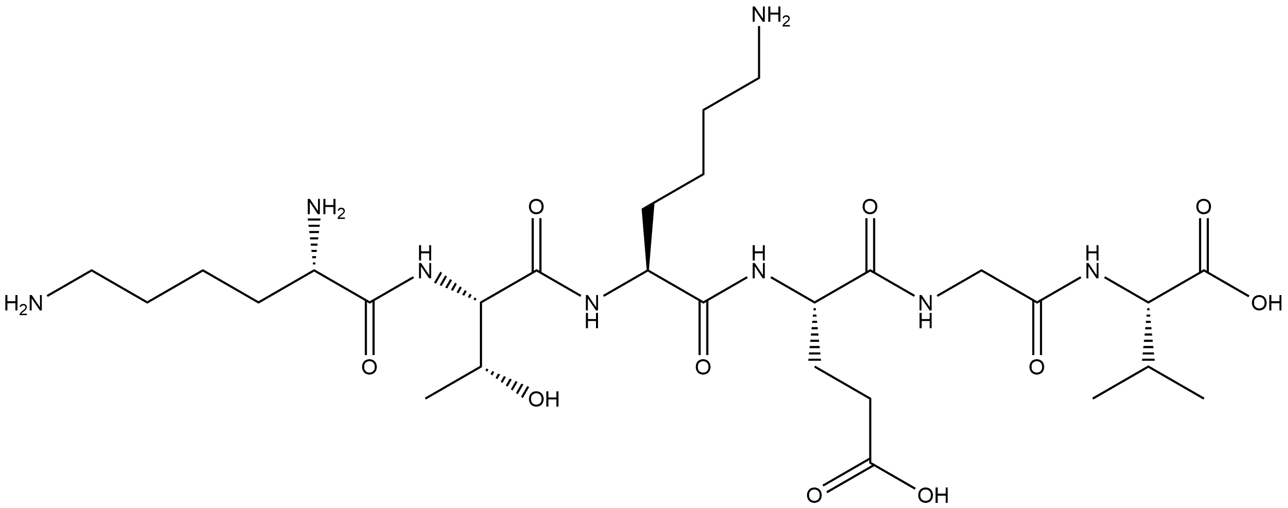 L-Valine, L-lysyl-L-threonyl-L-lysyl-L-α-glutamylglycyl- 구조식 이미지