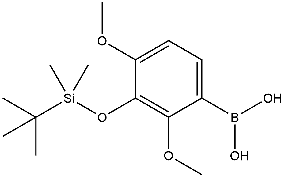 3-(Tert-butyldimethylsilyloxy)-2,4-dimethoxyphenylboronic acid Structure