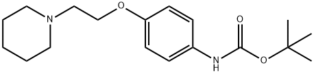 Carbamic acid, N-[4-[2-(1-piperidinyl)ethoxy]phenyl]-, 1,1-dimethylethyl ester 구조식 이미지