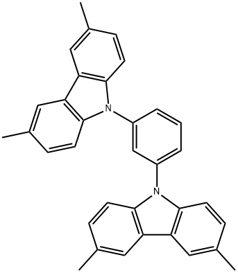 9H-Carbazole, 9,9'-(1,3-phenylene)bis[3,6-dimethyl- Structure