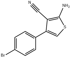 3-Thiophenecarbonitrile, 2-amino-4-(4-bromophenyl)- Structure