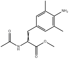 2-Propenoic acid, 2-(acetylamino)-3-(4-amino-3,5-dimethylphenyl)-, methyl ester Structure