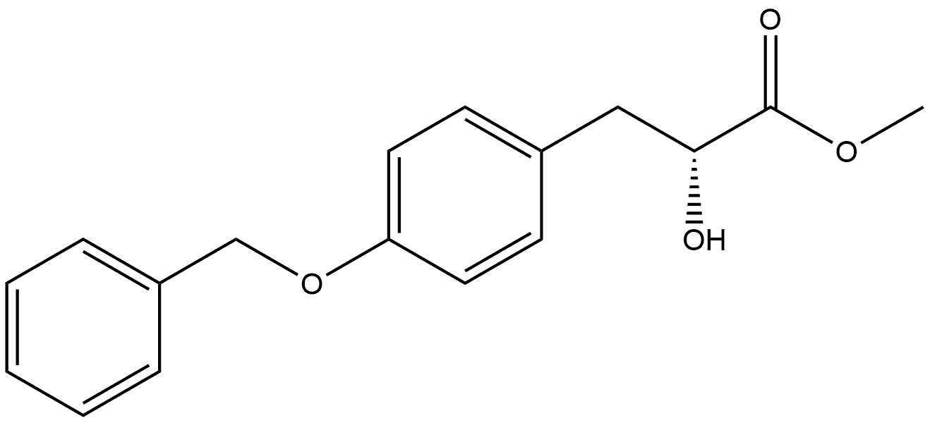 Methyl (αR)-α-hydroxy-4-(phenylmethoxy)benzenepropanoate Structure