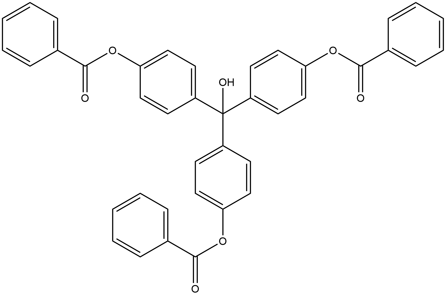 Benzenemethanol, 4-(benzoyloxy)-α,α-bis[4-(benzoyloxy)phenyl]- 구조식 이미지