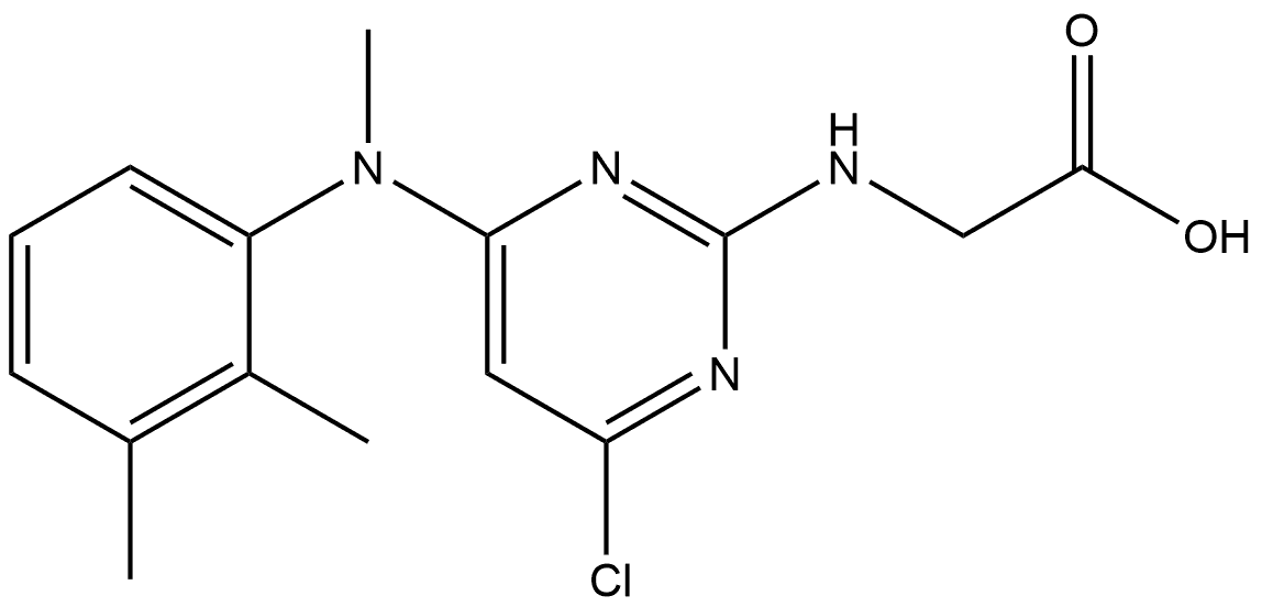 Glycine, N-[4-chloro-6-[(2,3-dimethylphenyl)methylamino]-2-pyrimidinyl]- Structure