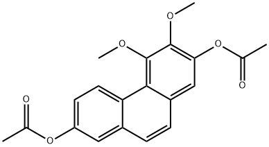 2,7-Phenanthrenediol, 3,4-dimethoxy-, 2,7-diacetate Structure