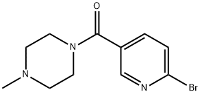 Methanone, (6-bromo-3-pyridinyl)(4-methyl-1-piperazinyl)- Structure