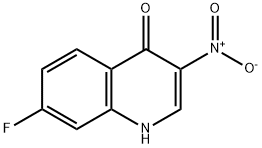 7-Fluoro-3-nitroquinolin-4(1H)-one 구조식 이미지
