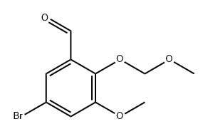 Benzaldehyde, 5-bromo-3-methoxy-2-(methoxymethoxy)- Structure