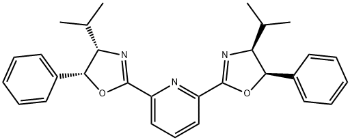 Pyridine, 2,6-bis[(4S,5R)-4,5-dihydro-4-(1-methylethyl)-5-phenyl-2-oxazolyl]- Structure