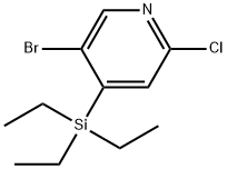 Pyridine, 5-bromo-2-chloro-4-(triethylsilyl)- Structure