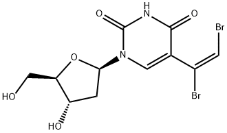 Uridine, 2'-deoxy-5-[(1E)-1,2-dibromoethenyl]- (9CI) Structure