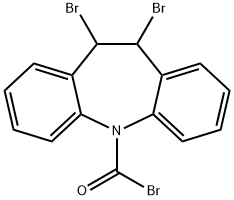 5H-Dibenz[b,f]azepine-5-carbonyl bromide, 10,11-dibromo-10,11-dihydro- Structure