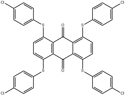 9,10-Anthracenedione, 1,4,5,8-tetrakis[(4-chlorophenyl)thio]- Structure