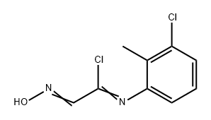 Ethanimidoyl chloride, N-(3-chloro-2-methylphenyl)-2-(hydroxyimino)- 구조식 이미지