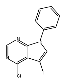 7H-Pyrrolo[2,3-d]pyrimidine, 4-chloro-5-iodo-7-phenyl- Structure