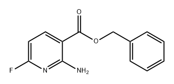 3-Pyridinecarboxylic acid, 2-amino-6-fluoro-, phenylmethyl ester 구조식 이미지