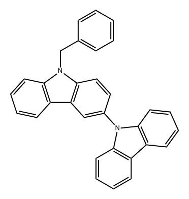 3,9'-Bi-9H-carbazole, 9-(phenylmethyl)- Structure