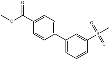 [1,1'-Biphenyl]-4-carboxylic acid, 3'-(methylsulfonyl)-, methyl ester Structure