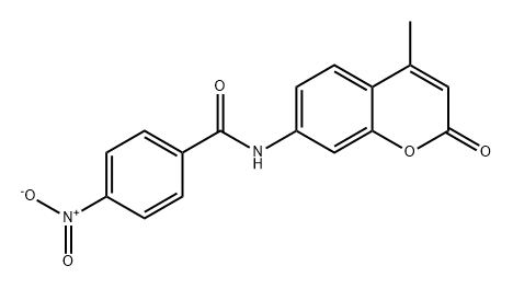 Benzamide, N-(4-methyl-2-oxo-2H-1-benzopyran-7-yl)-4-nitro- 구조식 이미지
