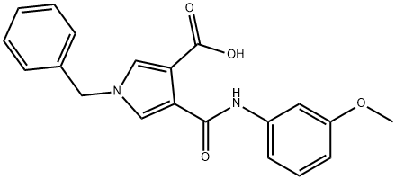 1H-Pyrrole-3-carboxylic acid, 4-[[(3-methoxyphenyl)amino]carbonyl]-1-(phenylmethyl)- 구조식 이미지