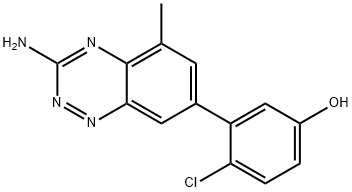 Phenol, 3-(3-amino-5-methyl-1,2,4-benzotriazin-7-yl)-4-chloro- 구조식 이미지