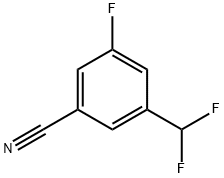 Benzonitrile, 3-(difluoromethyl)-5-fluoro- Structure