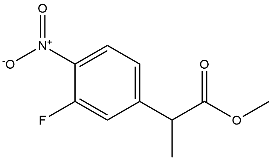 Benzeneacetic acid, 3-fluoro-α-methyl-4-nitro-, methyl ester 구조식 이미지