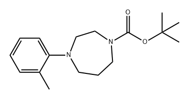 1H-1,4-Diazepine-1-carboxylic acid, hexahydro-4-(2-methylphenyl)-, 1,1-dimethylethyl ester Structure