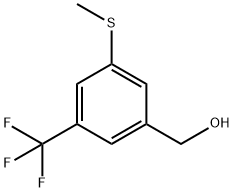 3-(Methylthio)-5-(triflouromethyl)phenyl]methanol Structure