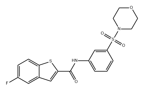 Benzo[b]thiophene-2-carboxamide, 5-fluoro-N-[3-(4-morpholinylsulfonyl)phenyl]- 구조식 이미지