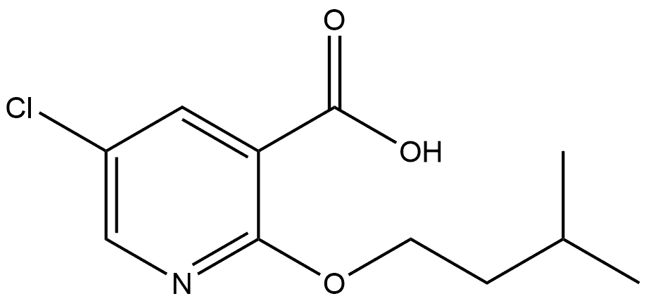 5-Chloro-2-(3-methylbutoxy)-3-pyridinecarboxylic acid Structure