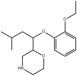 Morpholine, 2-[1-(2-ethoxyphenoxy)-3-methylbutyl]- Structure