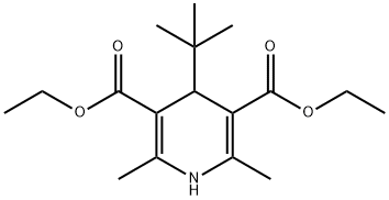 3,5-Pyridinedicarboxylic acid, 4-(1,1-dimethylethyl)-1,4-dihydro-2,6-dimethyl-, 3,5-diethyl ester Structure